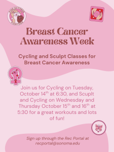 The flyer for Breast Cancer Awareness Cycling event 