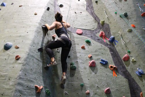 Person rock climbing 