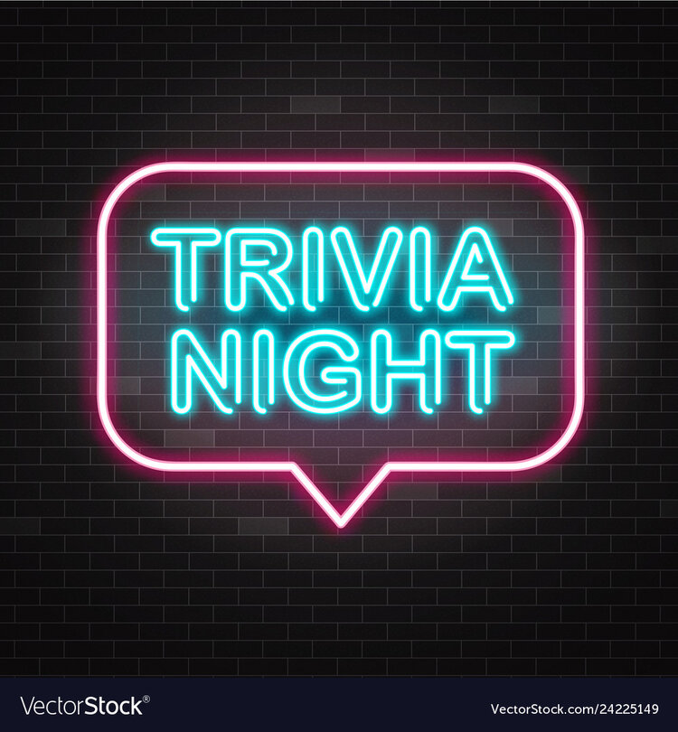 "Trivia Night" neon sign 