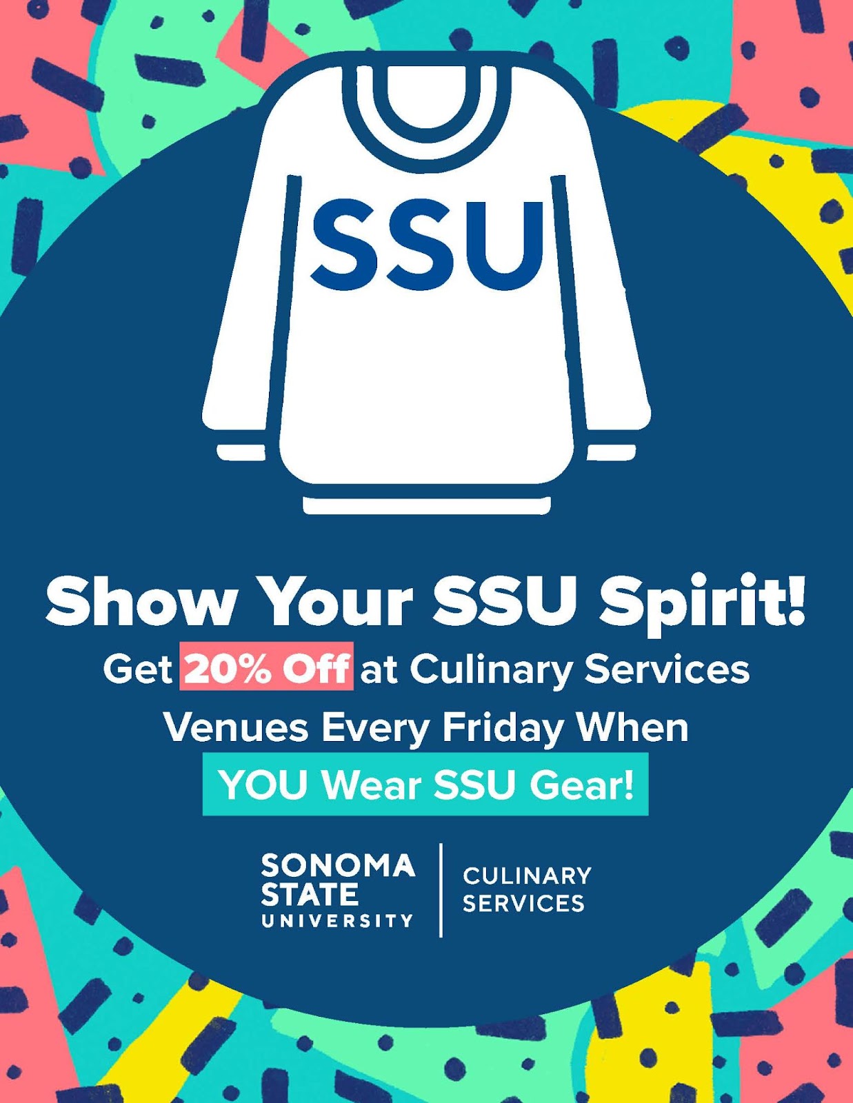 The event flyer for "Show Your SSU Spirit" 