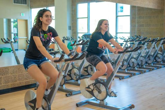 Students Cycling at the SSU Recreation Center Students Cycling at the SSU Recreation Center