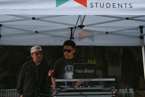 DJ and DJ booth