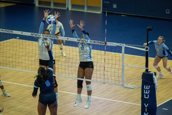 A game of volleyball