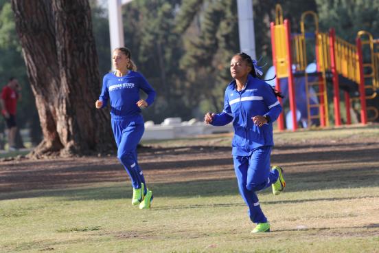 View of two runners
