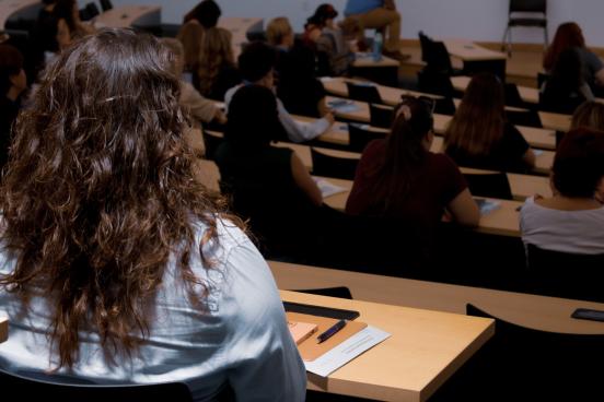 Students listen to lecture