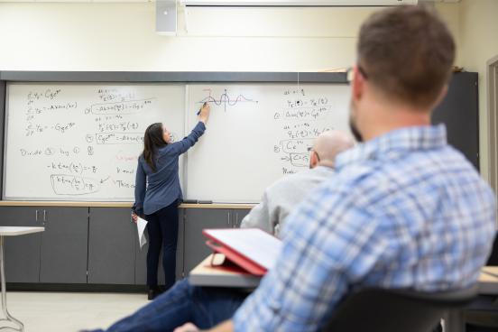 Students listen to lecture
