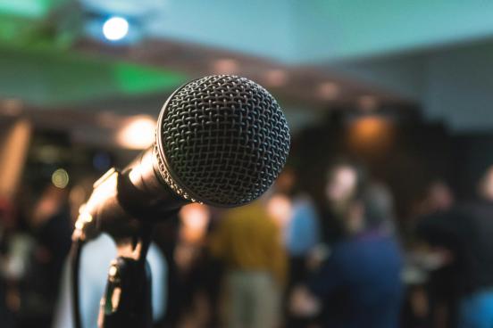 View of a microphone