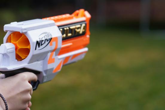 View of a Nerf gun
