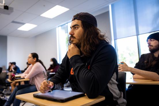 Students listen to lecture