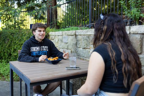 Students eating lunch