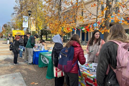 Info tent at study away fair