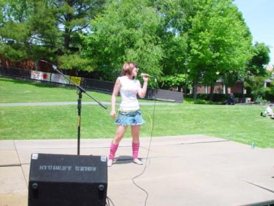 Student singing