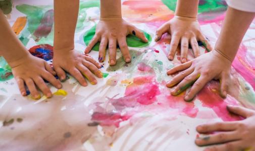 Children Finger Painting
