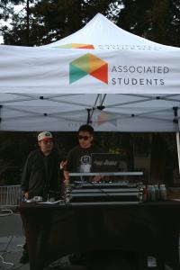 DJ and DJ booth