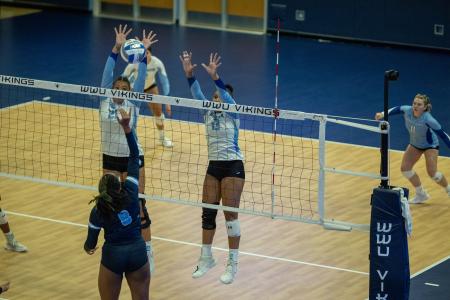 A game of volleyball