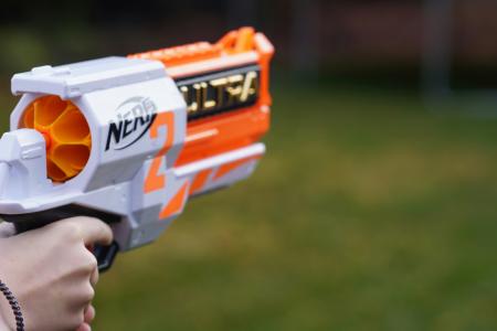 View of a Nerf gun
