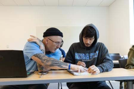 Students study together