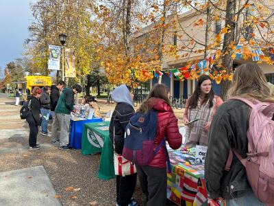 Info tent at study away fair
