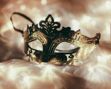 View of a masquerade mask