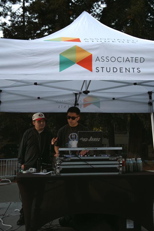 DJ and DJ booth