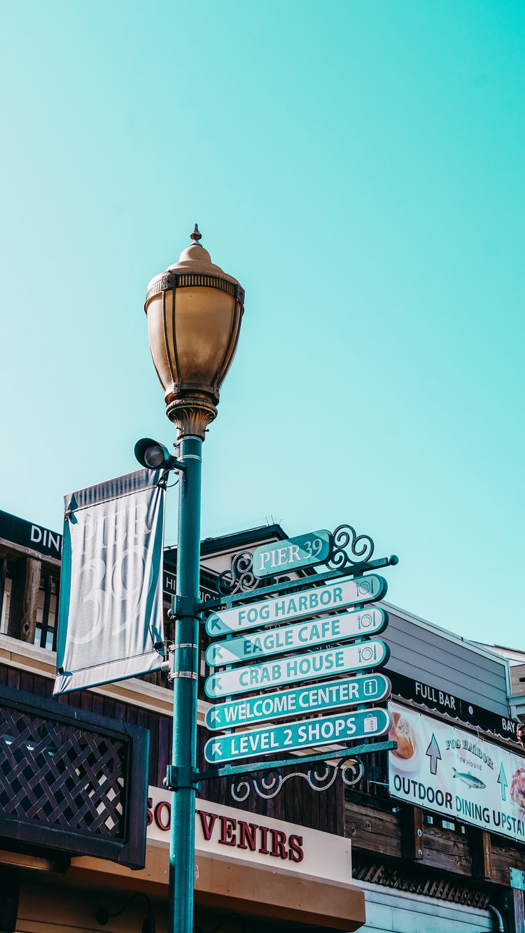 Signage at San Francisco’s Pier 39