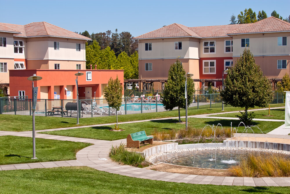 The Beaujolais housing complex on a sunny day