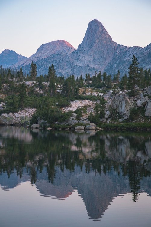 Mountains and a lake 