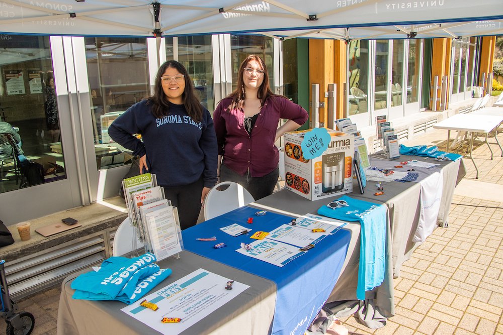 Students tabling at the SSU Career Fest