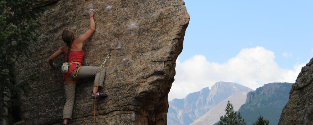 Person rock climbing