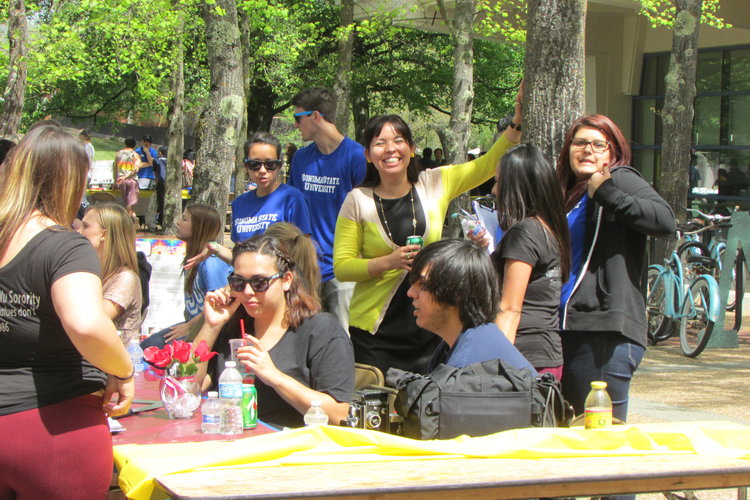 students tabling 