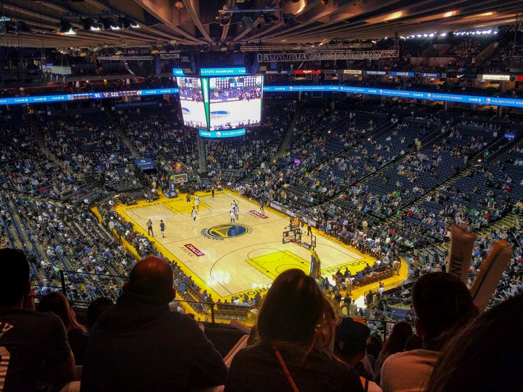 The Golden State Warriors Stadium full of people