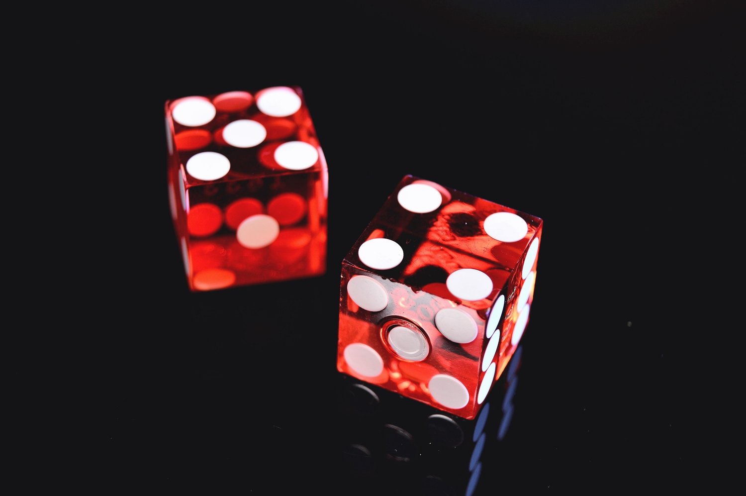 red and white dice