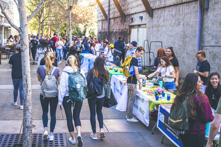 Students tabling