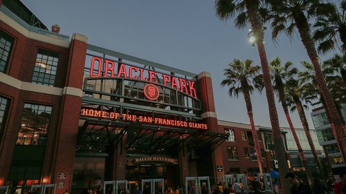 In front of Oracle Park 