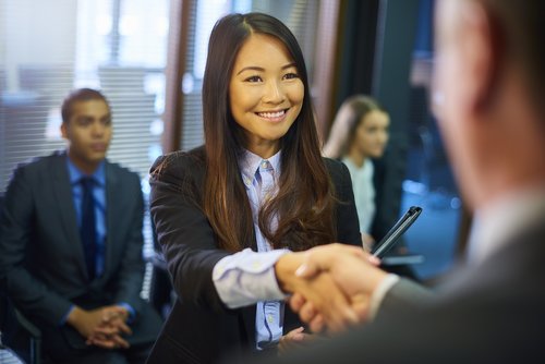 People shaking hands