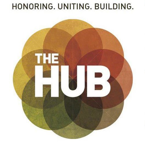 The HUB logo and mission statement 