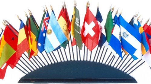 Flags from various countries 