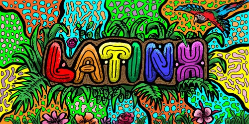 Latinx colorful graphic 