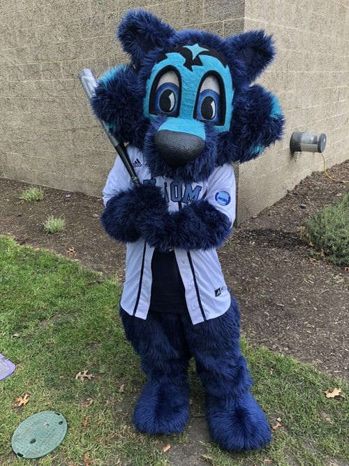 Lobo with a baseball bat 