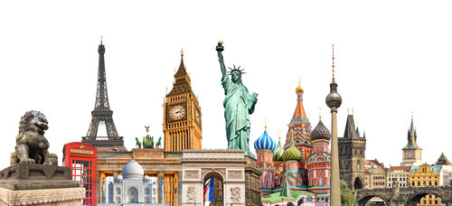 Famous monuments from around the world 