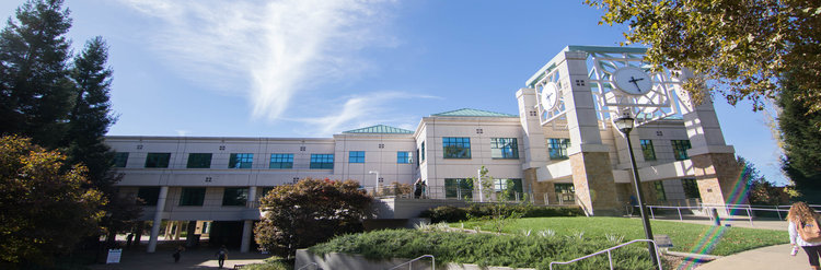 Outside Sonoma State University library