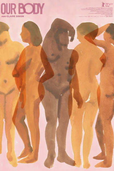 Film poster for 'Our Body' featuring a watercolor of people posing nude