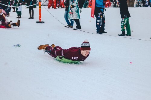 Person sledding 