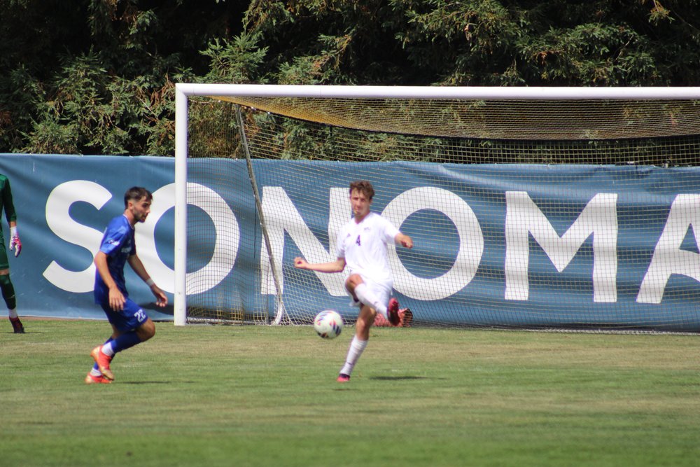 SSU Men's Soccer Team playing soccer