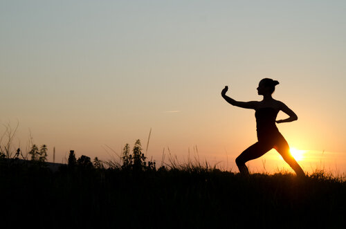 Person practicing Tai-Chi 