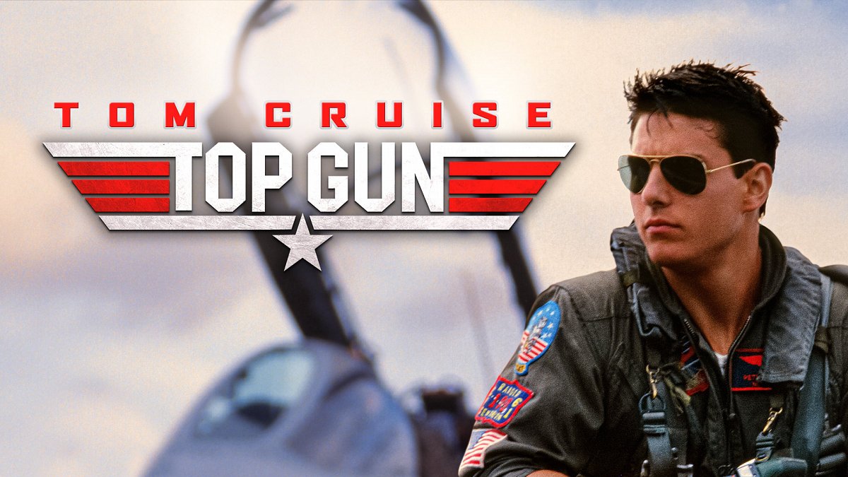 The film poster for 'Top Gun' featuring Tom Cruise 
