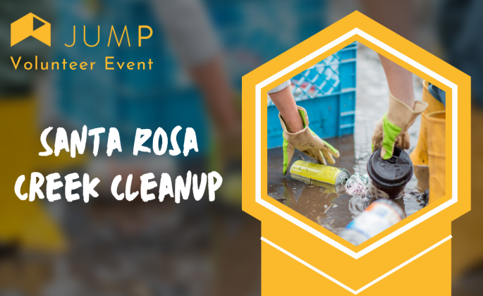 Flyer for JUMP's 'Santa Rosa Creek Cleanup' volunteer event