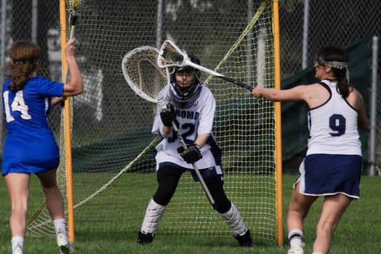 SSU Women's Lacrosse Team The SSU Women's Lacrosse team playing lacrosse on an outdoor field