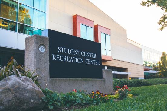 Student Center Recreation Center Sign An outdoor sign for the SSU Student Center and Recreation Center