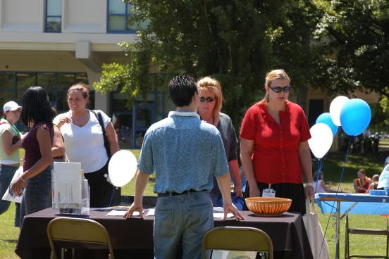 SSU Outdoor Fair People tabling at an outdoor fair at SSU